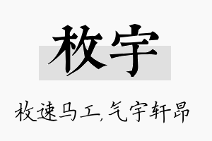 枚宇名字的寓意及含义