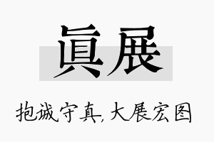 真展名字的寓意及含义