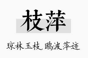 枝萍名字的寓意及含义