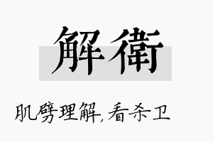 解卫名字的寓意及含义