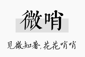 微哨名字的寓意及含义