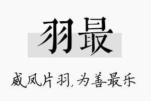 羽最名字的寓意及含义