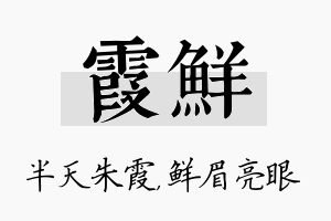 霞鲜名字的寓意及含义