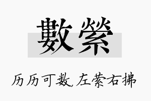 数萦名字的寓意及含义