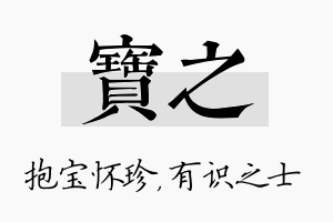 宝之名字的寓意及含义