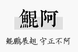 鲲阿名字的寓意及含义