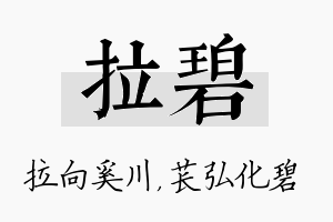 拉碧名字的寓意及含义