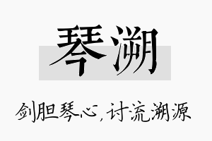 琴溯名字的寓意及含义