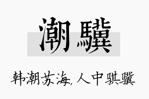 潮骥名字的寓意及含义