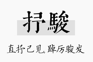 抒骏名字的寓意及含义