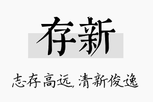 存新名字的寓意及含义