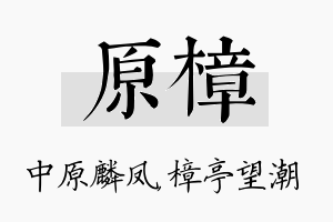 原樟名字的寓意及含义