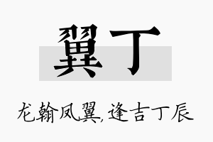 翼丁名字的寓意及含义