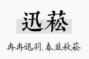 迅菘名字的寓意及含义