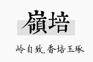 岭培名字的寓意及含义