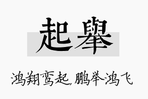 起举名字的寓意及含义