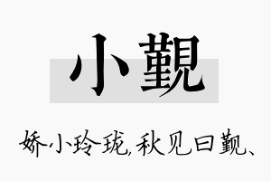 小觐名字的寓意及含义