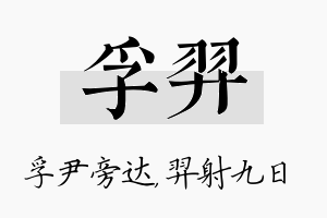 孚羿名字的寓意及含义