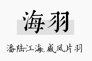 海羽名字的寓意及含义