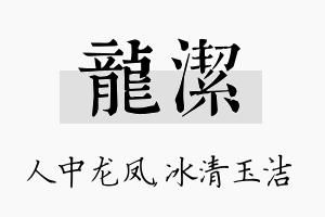 龙洁名字的寓意及含义