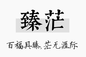 臻茫名字的寓意及含义