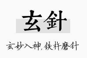 玄针名字的寓意及含义