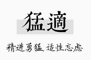 猛适名字的寓意及含义