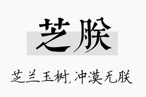 芝朕名字的寓意及含义