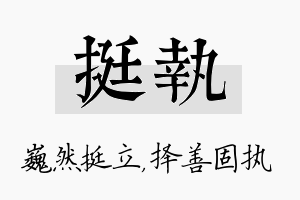 挺执名字的寓意及含义