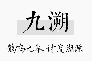 九溯名字的寓意及含义