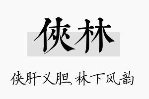 侠林名字的寓意及含义