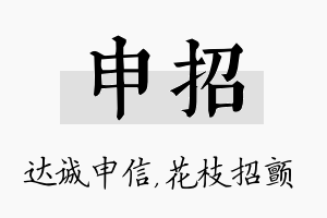 申招名字的寓意及含义