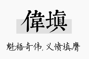 伟填名字的寓意及含义