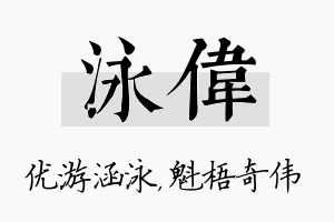 泳伟名字的寓意及含义