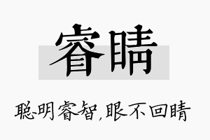 睿睛名字的寓意及含义