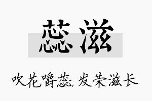 蕊滋名字的寓意及含义