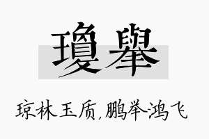 琼举名字的寓意及含义