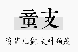 童支名字的寓意及含义