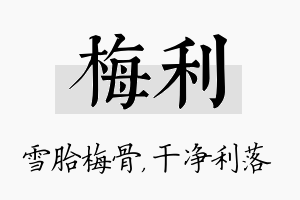 梅利名字的寓意及含义