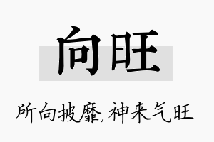 向旺名字的寓意及含义