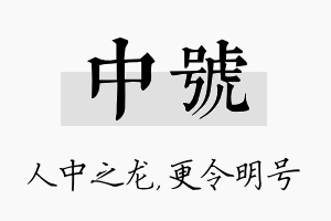 中号名字的寓意及含义