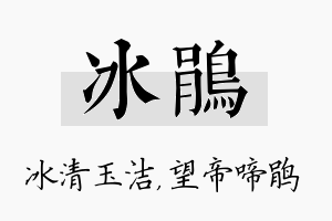 冰鹃名字的寓意及含义