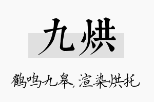 九烘名字的寓意及含义