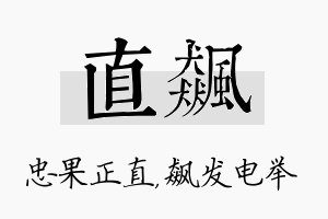 直飙名字的寓意及含义