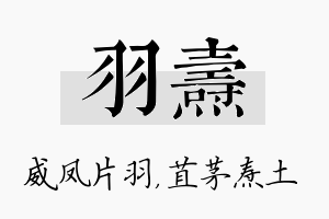 羽焘名字的寓意及含义