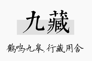 九藏名字的寓意及含义