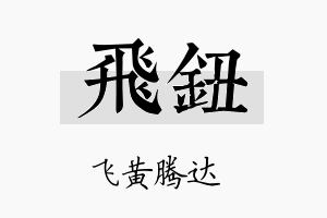 飞钮名字的寓意及含义