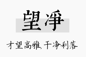 望净名字的寓意及含义