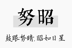 努昭名字的寓意及含义