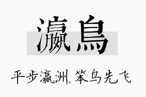 瀛鸟名字的寓意及含义